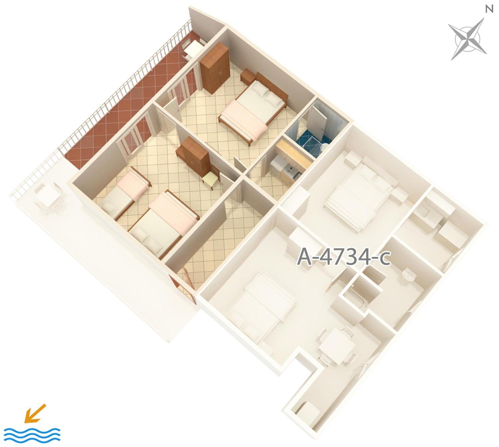 Apartments By The Sea Podaca, Makarska - 4734 Exteriör bild