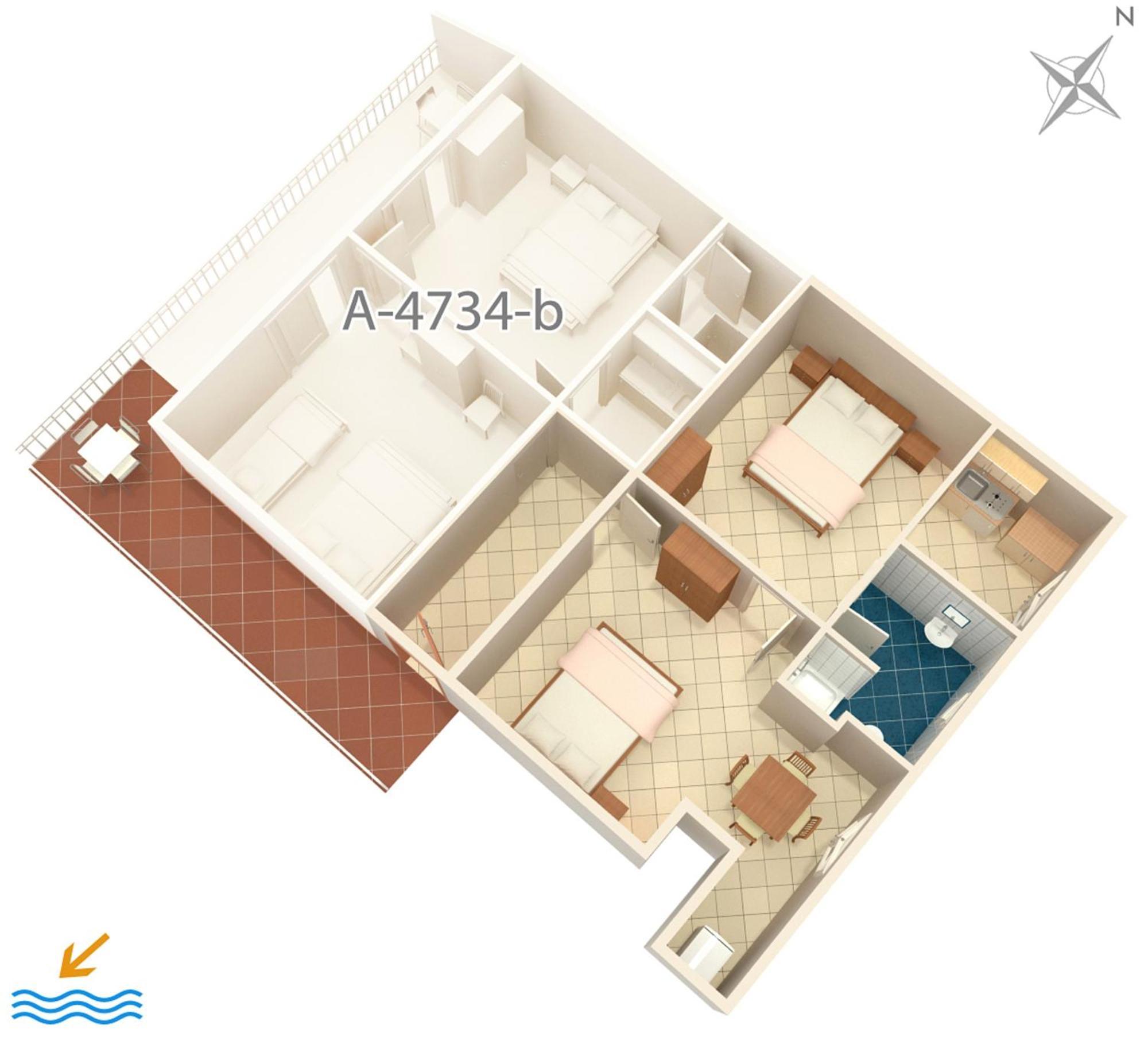 Apartments By The Sea Podaca, Makarska - 4734 Exteriör bild